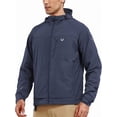 thumbnail image 1 of NORTHYARD Men's Rain Jacket with Hood lightweight Waterproof Raincoat Hiking Outdoor Camping Windbreaker With Zipper Pockets Navy XL, 1 of 7