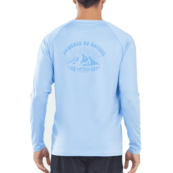 NORTHYARD Men's UPF 50 Sun Shirt Quick Dry Long Sleeve Athletic Running Swim Rash Guard , Sizes S-2XL