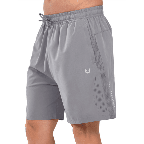 NORTHYARD Men's Workout Shorts 7 Inch Breathable Athletic Running Hiking Shorts Stone L