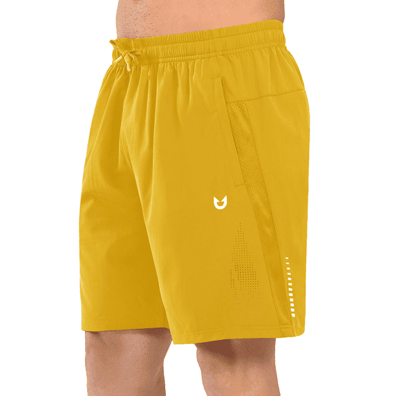 NORTHYARD Men's Workout Shorts 7 Inch Breathable Athletic Running Hiking Shorts Yellow XL