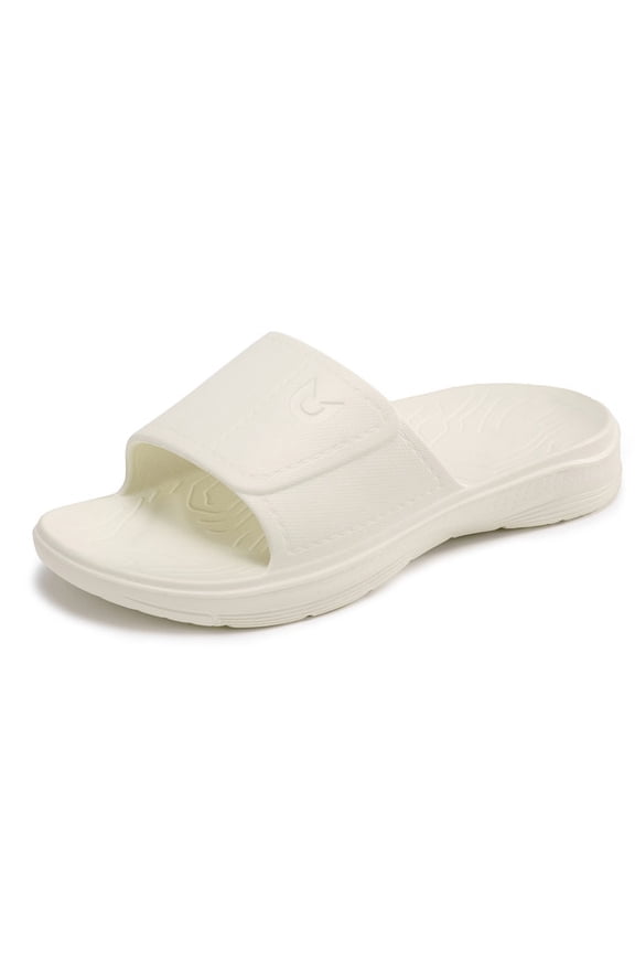 Slippers for Men with Arch Support Cloud Slides Sandals Non Slip Waterproof Shower Bathroom Pool Beach Shoes Beige