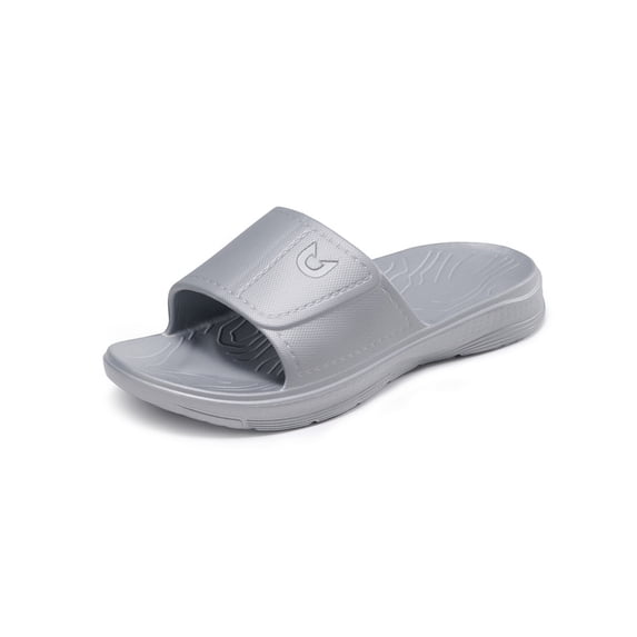 NORTHYARD Slippers for Men with Arch Support Cloud Slides Sandals Non Slip Waterproof Shower Bathroom Pool Beach Shoes Grey