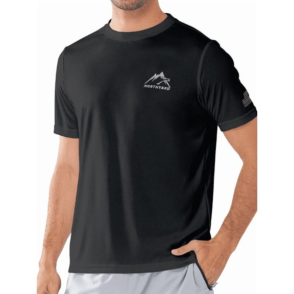 NORTHYARD Swim Shirts for Men UPF 50 Sun Protection Quick Dry Short Sleeve T-Shirts Rash Guard, Sizes S-4XL