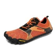 NORTIV8 NORTIV 8 Men Water Shoes Quick Dry Barefoot Swim Diving Surf Sport Beach Shoes Aqua Shoes For Men TREKMAN-1 ORANGE/BLACK Size 7