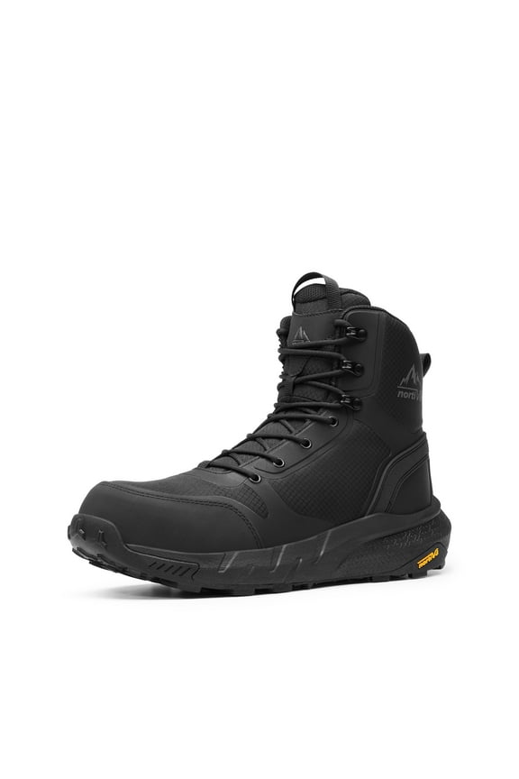 NORTIV 8 Men's 8" Composite Toe Work Boots, Lightweight Side Zipper ASTM F2412-24 & ASTM F2913-24 Safety Military Boots for All-Day Comfort, Peakforce-Nano