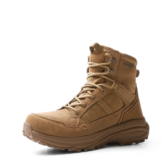NORTIV 8 Men’s 8-Inch Tactical Work Boots, Lightweight Breathable Military Combat Boots with Side Zipper, Cushioned, for Hiking, Work & Motorcycle