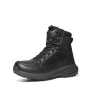 NORTIV 8 Men s 8-Inch Tactical Work Boots, Lightweight Breathable Military Combat Boots with Side Zipper, Cushioned, for Hiking, Work & Motorcycle