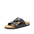 thumbnail image 1 of NORTIV 8 Cork Footbed Adjustable Buckle Straps Flat Sandals For Men, 1 of 9