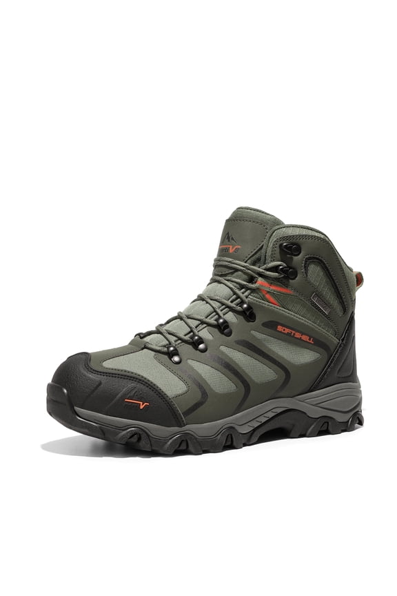 NORTIV 8 Men's Ankle High Waterproof Hiking Boots Outdoor Lightweight Shoes Trekking Trails Armadillo Wide Width