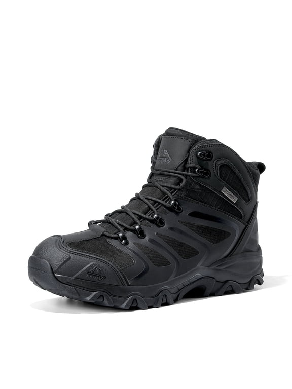 NORTIV 8 Men's Ankle High Waterproof Hiking Boots Outdoor Lightweight Shoes Trekking Trails Armadillo Wide Width