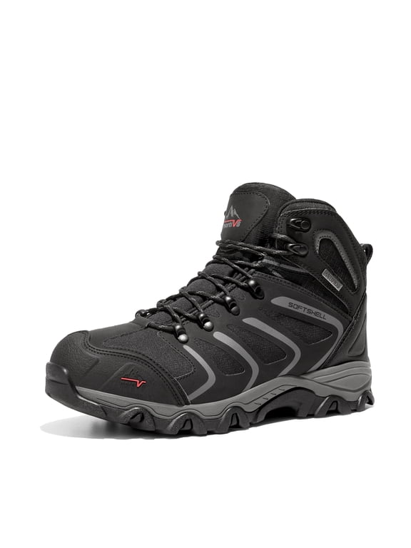 NORTIV 8 Men's Ankle High Waterproof Hiking Boots Outdoor Lightweight Shoes Trekking Trails Armadillo Wide Width