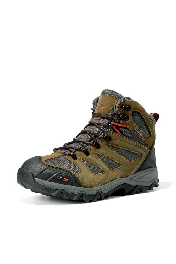 NORTIV 8 Men's Ankle High Waterproof Hiking Boots Outdoor Lightweight Shoes Trekking Trails Armadillo