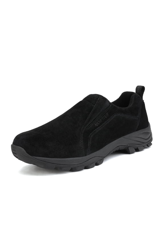 NORTIV 8 Men's Fashion Comfort Lightweight Outdoor Walking Shoes Moccasins Slip On Loafer Shoes JS19007M BLACK Size 11