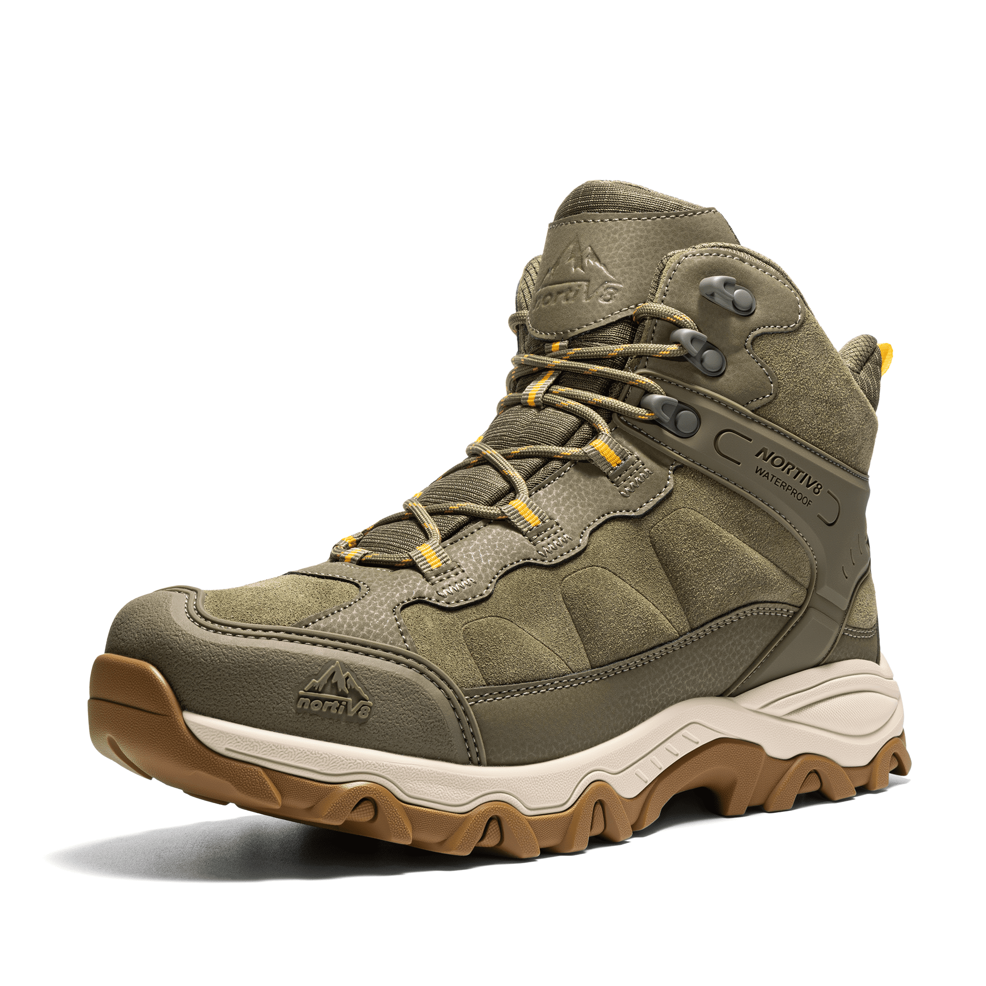 NORTIV 8 Men's Waterproof Hiking Boots Outdoor Mid Trekking