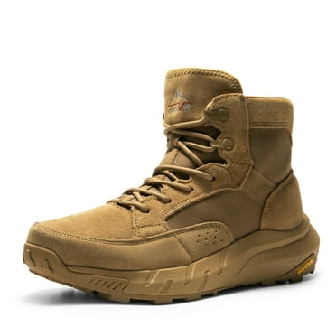NORTIV 8 Men's Lightweight Casual Work Boots Leather Military Outdoor Hiking Motorcycle Combat Boots Commando