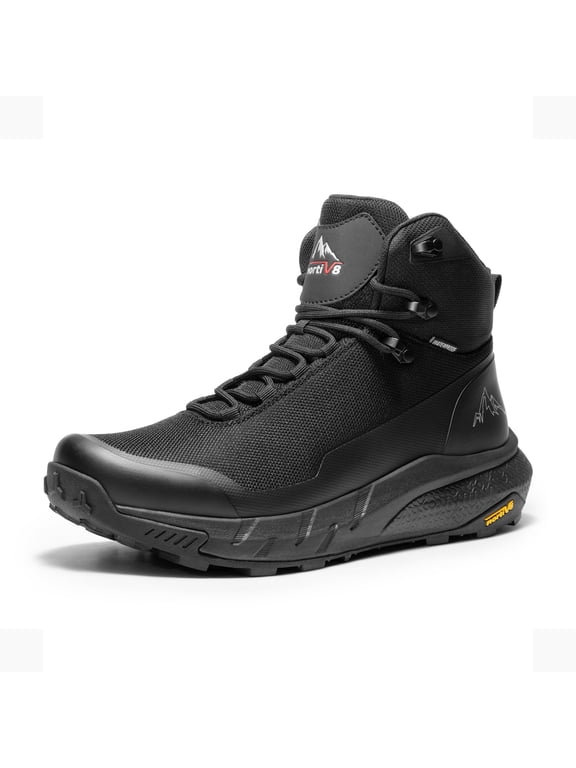 NORTIV 8 Men's Mid Waterproof Hiking Boots Outdoor Lightweight Breathable Trekking Camping Mountaineering Shoes HydroTrek