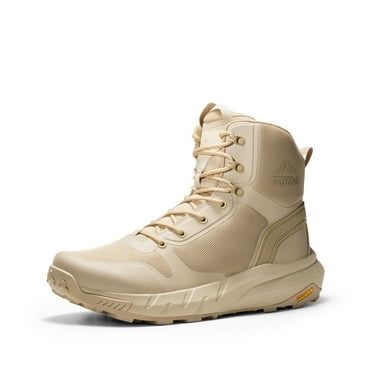 NORTIV 8 Men's Military Tactical Boot Lightweight Boots for Work All Day Side Zipper Motorcycle Combat Hiking Shoes