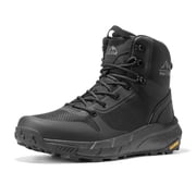 NORTIV 8 Men's Military Tactical Boot Lightweight Comfortable Boots for Work All Day Side Zipper Motorcycle Combat Hiking Boots 8 Inches Metrostrike Wide Width