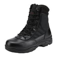 thumbnail image 1 of NORTIV 8 Men's Military Tactical Work Boots Side Zipper Leather Motorcycle Combat Boots (6-8 Inches), 1 of 4