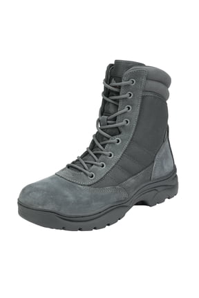 NORTIV 8 Men's Military Tactical Work Boots Side Zipper Leather Motorcycle Combat Boots (6-8 Inches)
