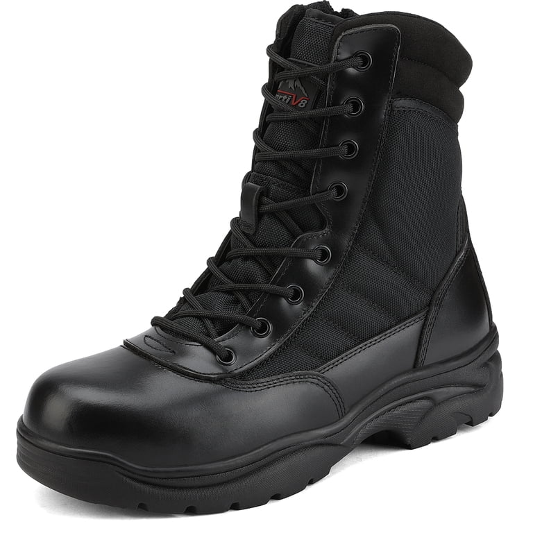 Men\'s Black Tactical Safety Work Boots Amazon.com | DahWe Men main image 2