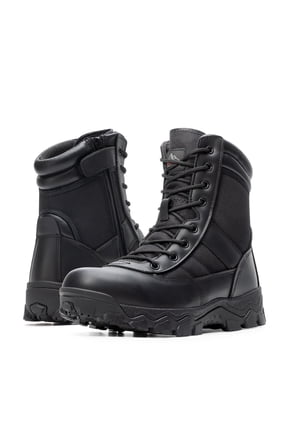 NORTIV 8 Men's Tactical Military Work Boots Side Zipper Outdoor Motorcycle Combat Boots 8 Inches 2.0