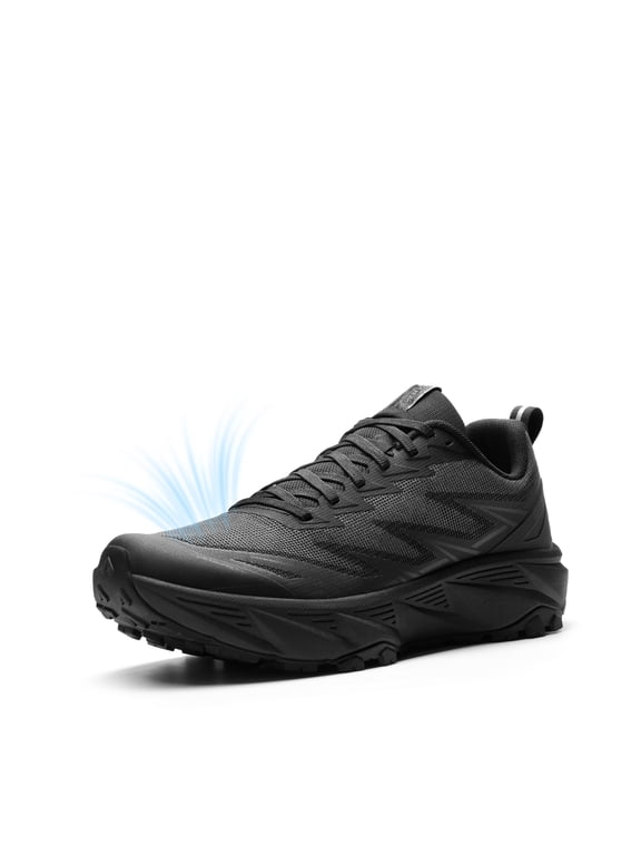 NORTIV 8 Men's Trail Running Walking Shoes Breathable Cushion Hiking Tennis Comfortable Non-slip Gym Shoe Athletic Fashion Sneakers