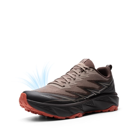NORTIV 8 Men's Trail Running Walking Shoes Breathable Cushion Hiking Tennis Comfortable Non-slip Gym Shoe Athletic Fashion Sneakers