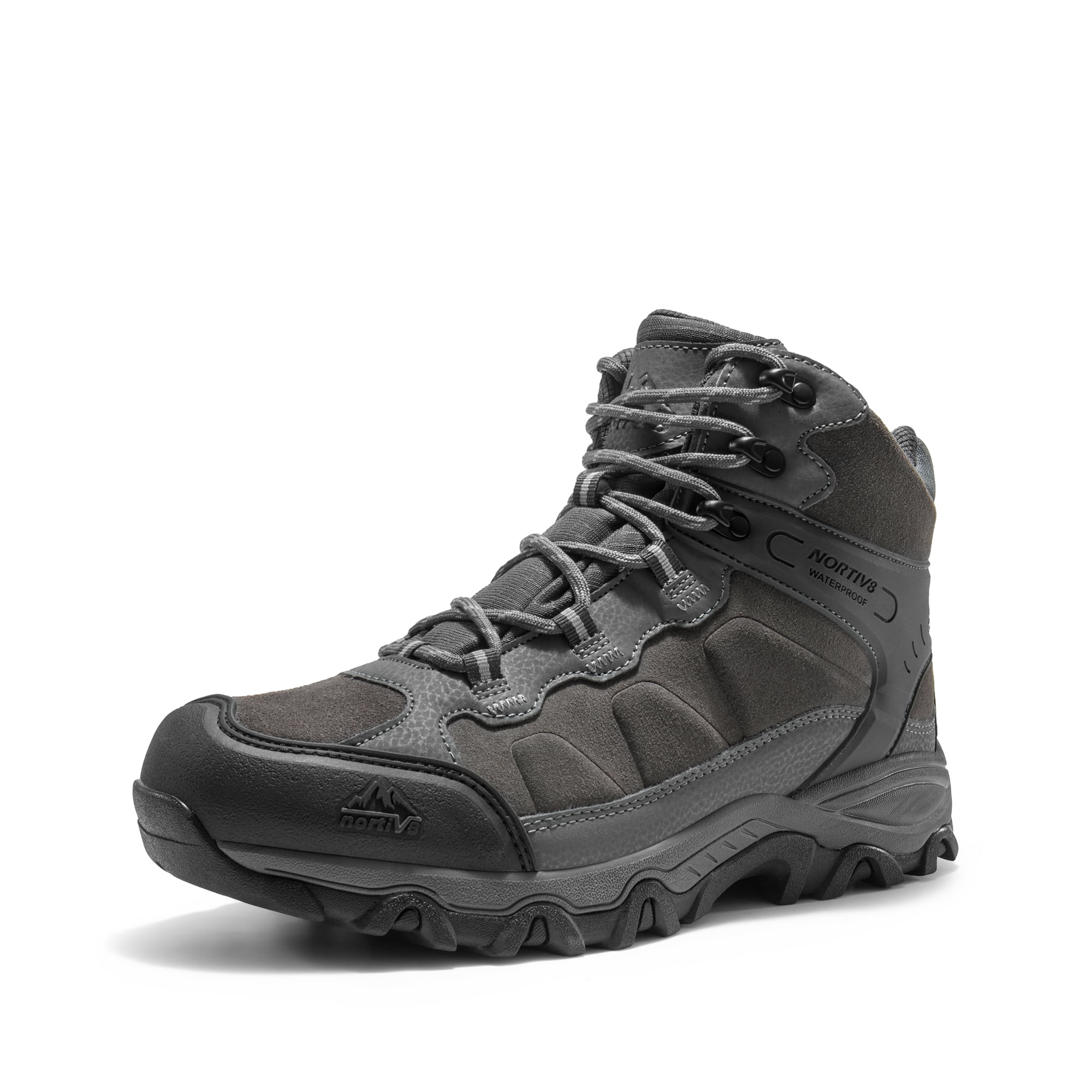 NORTIV 8 Men's Waterproof Hiking Boots Outdoor Mid Trekking Lightweight Mountaineering Shoes