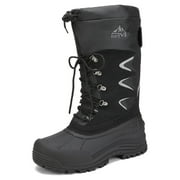 NORTIV 8 Men's Waterproof Hiking Winter Snow Boots Insulated Liner Lightweight Outdoor Tall Boots
