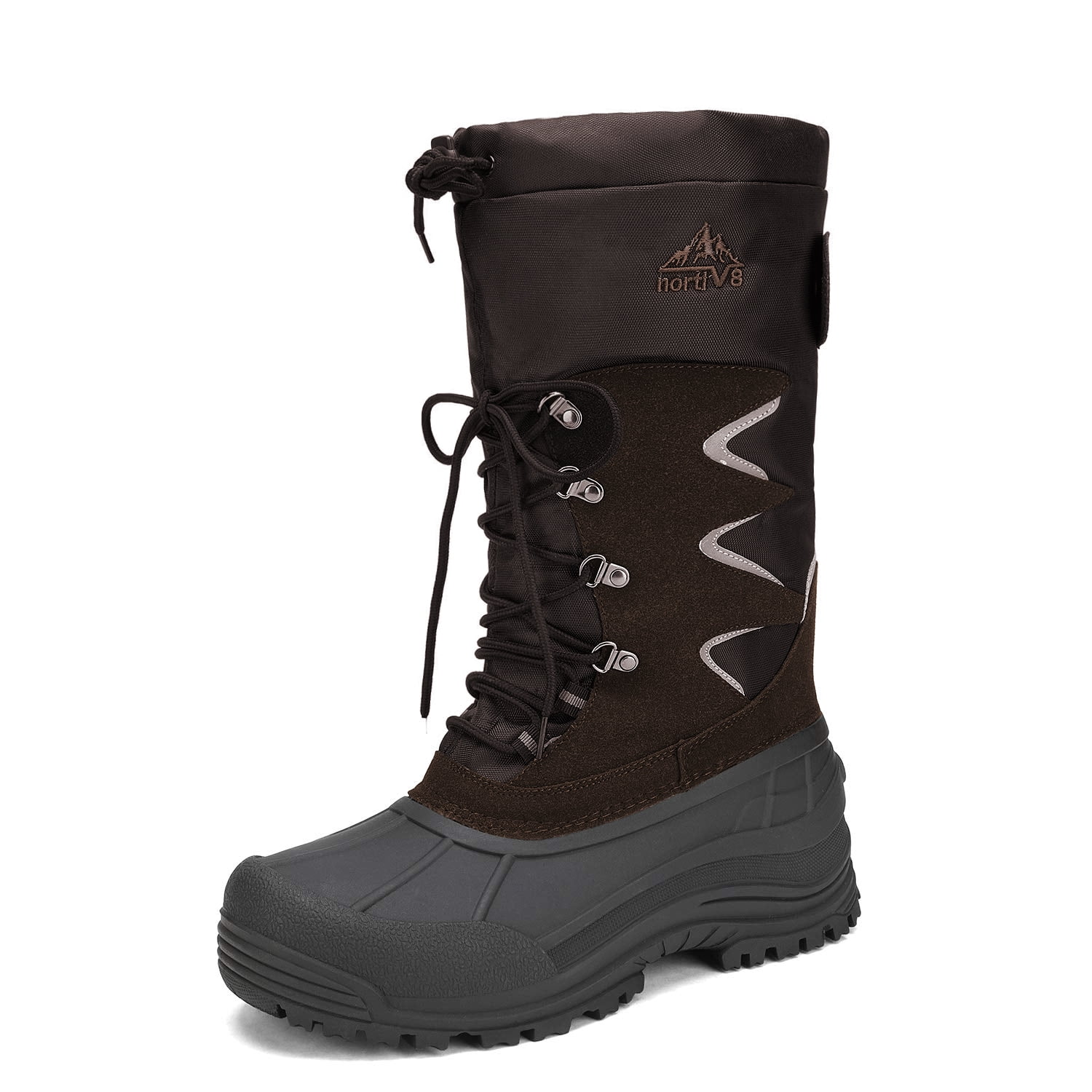 NORTIV 8 Men's Waterproof Hiking Winter Snow Boots Insulated Liner ...