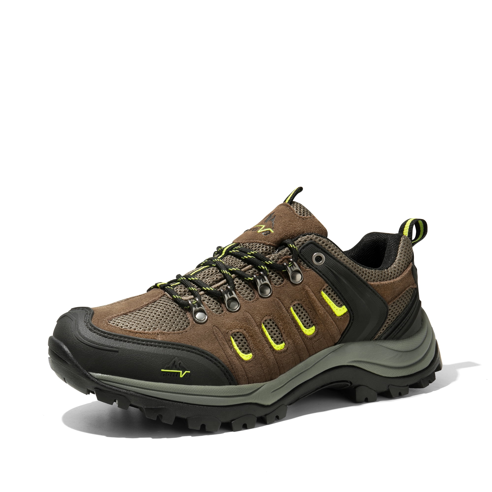 NORTIV 8 Men's Waterproof Leather Low-Top Hiking Shoes for Outdoor Trekking, Camping, and Walking