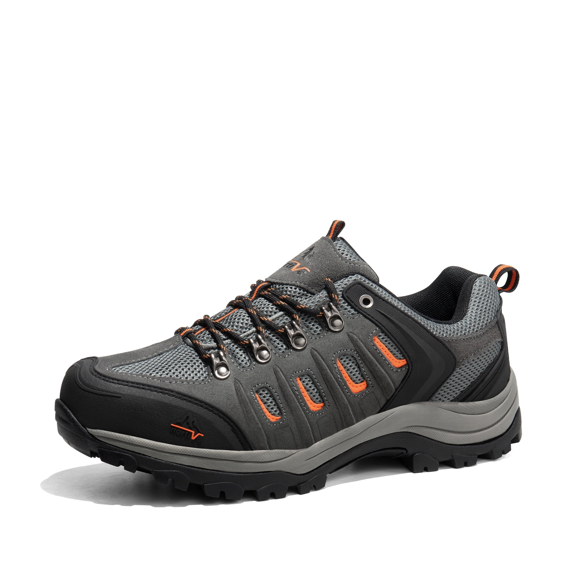 NORTIV 8 Men's Waterproof Leather Low-Top Hiking Shoes for Outdoor Trekking, Camping, and Walking