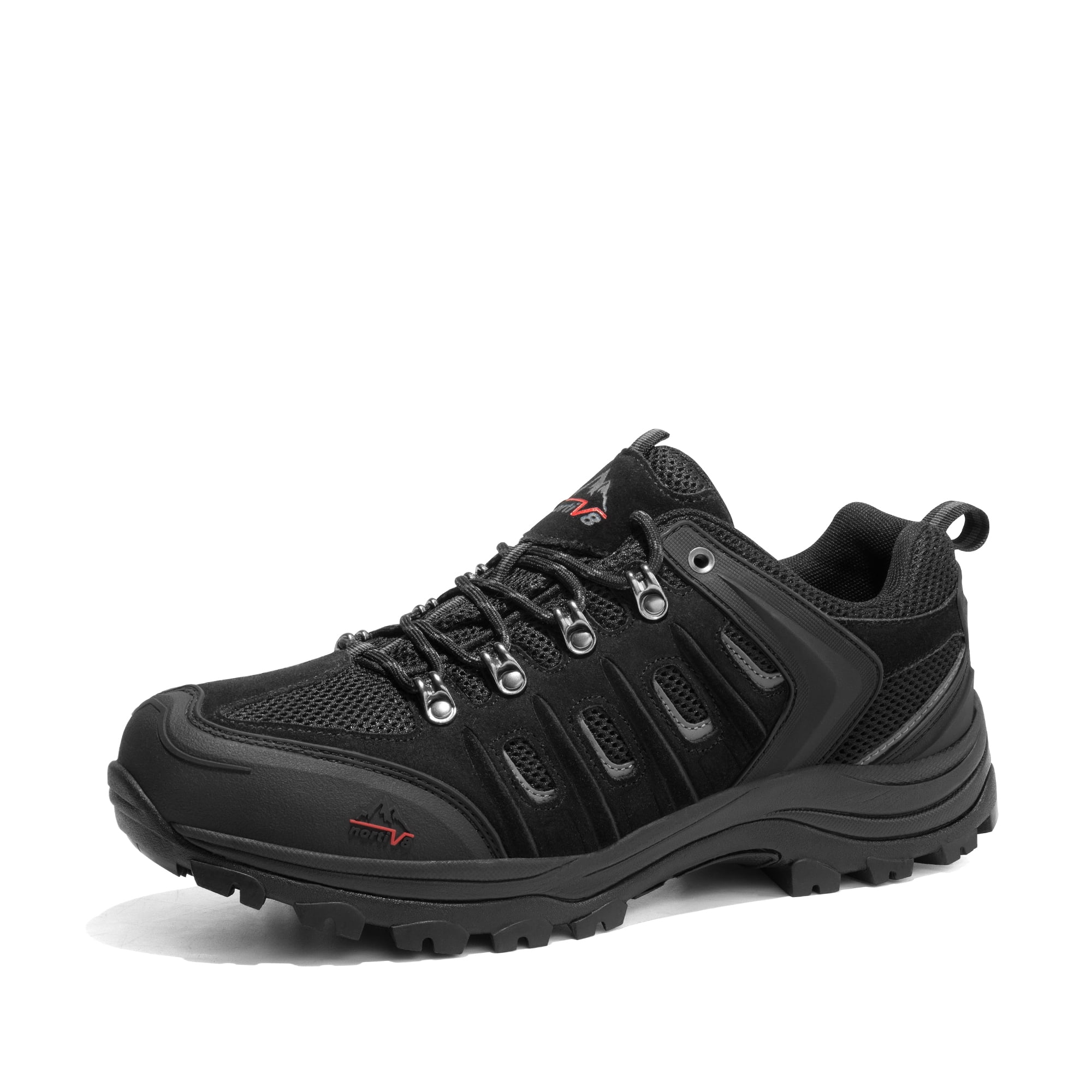 NORTIV 8 Men's Waterproof Leather Low-Top Hiking Shoes for Outdoor Trekking, Camping, and Walking