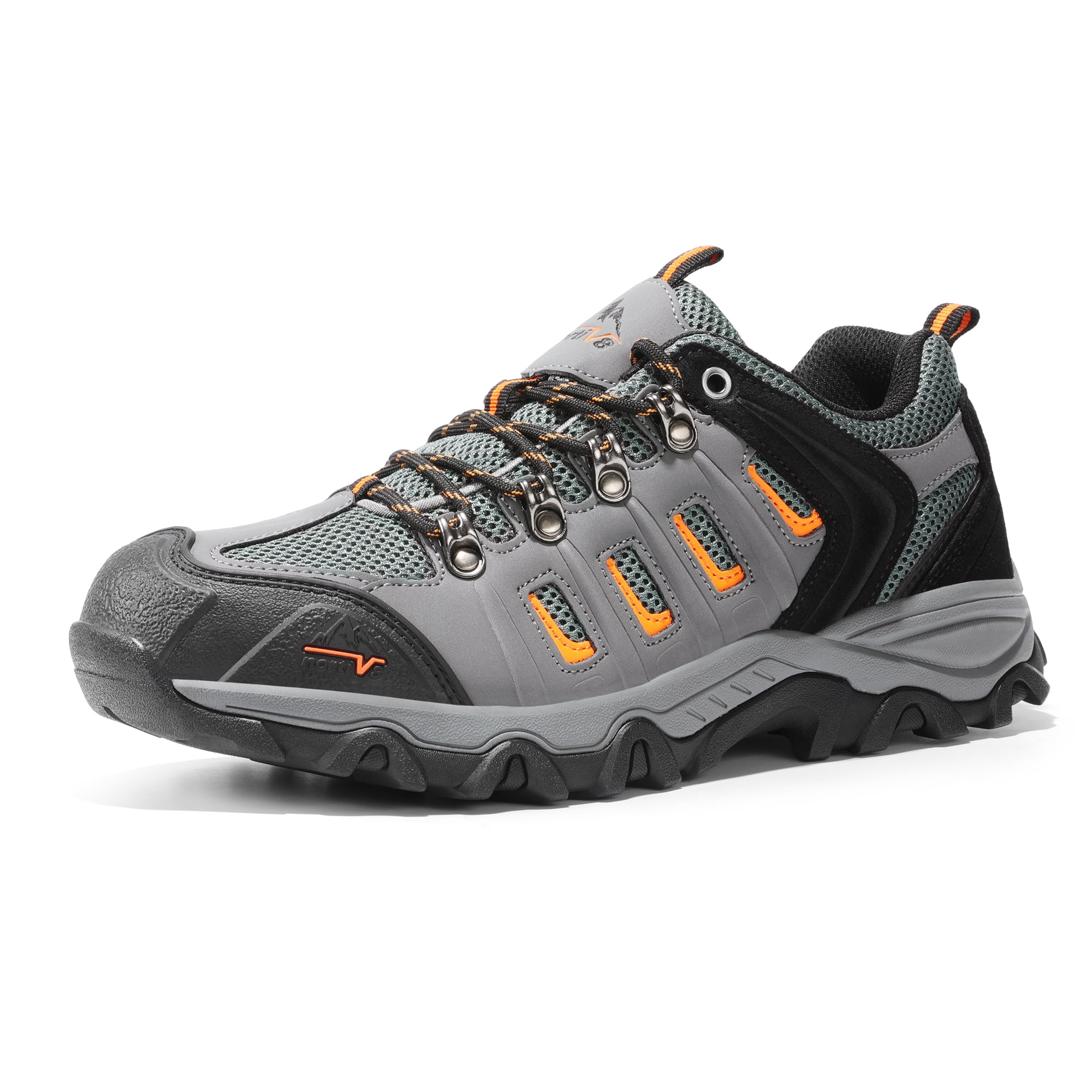 NORTIV 8 Men's Waterproof Leather Low-Top Hiking Shoes for Outdoor Trekking, Camping, and Walking