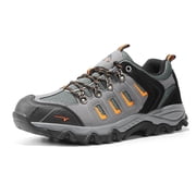 NORTIV 8 Men's Waterproof Leather Low-Top Hiking Shoes for Outdoor Trekking, Camping, and Walking