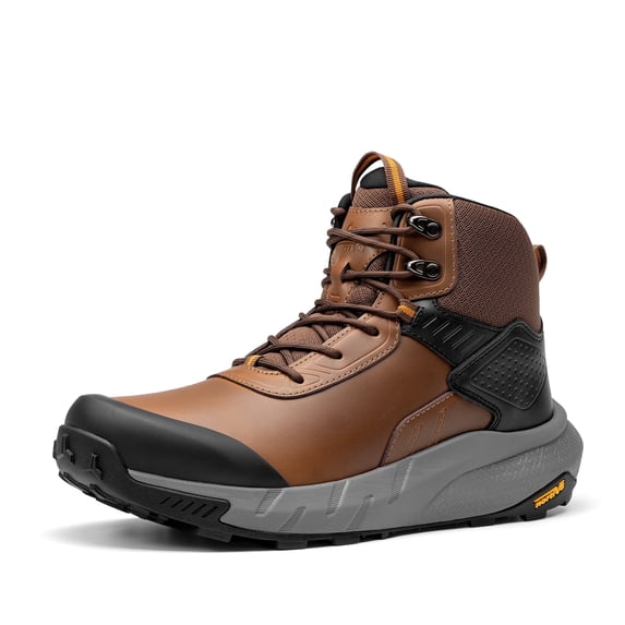 NORTIV 8 Men's Waterproof Military Tactical Work Boots Leather Motorcycle Combat Boots Lightweight Non-Slip Hiking Boots for Men