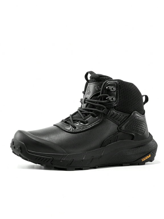 NORTIV 8 Men's Waterproof Military Tactical Work Boots Leather Motorcycle Combat Boots Lightweight Non-Slip Hiking Boots for Men