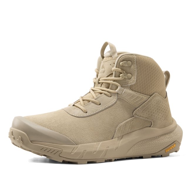 NORTIV 8 Men's Waterproof Military Tactical Work Boots Leather Motorcycle Combat Boots Lightweight Non-Slip Hiking Boots for Men