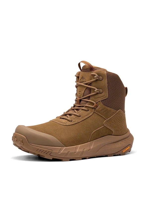 NORTIV 8 Men's Waterproof Military Tactical Work Boots Leather Motorcycle Combat Lightweight Non-Slip Hiking Boots for Men Defender