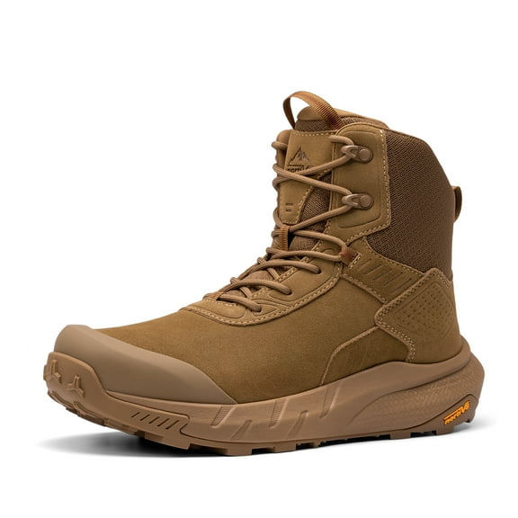 NORTIV 8 Men's Waterproof Military Tactical Work Boots Leather Motorcycle Combat Lightweight Non-Slip Hiking Boots for Men Defender