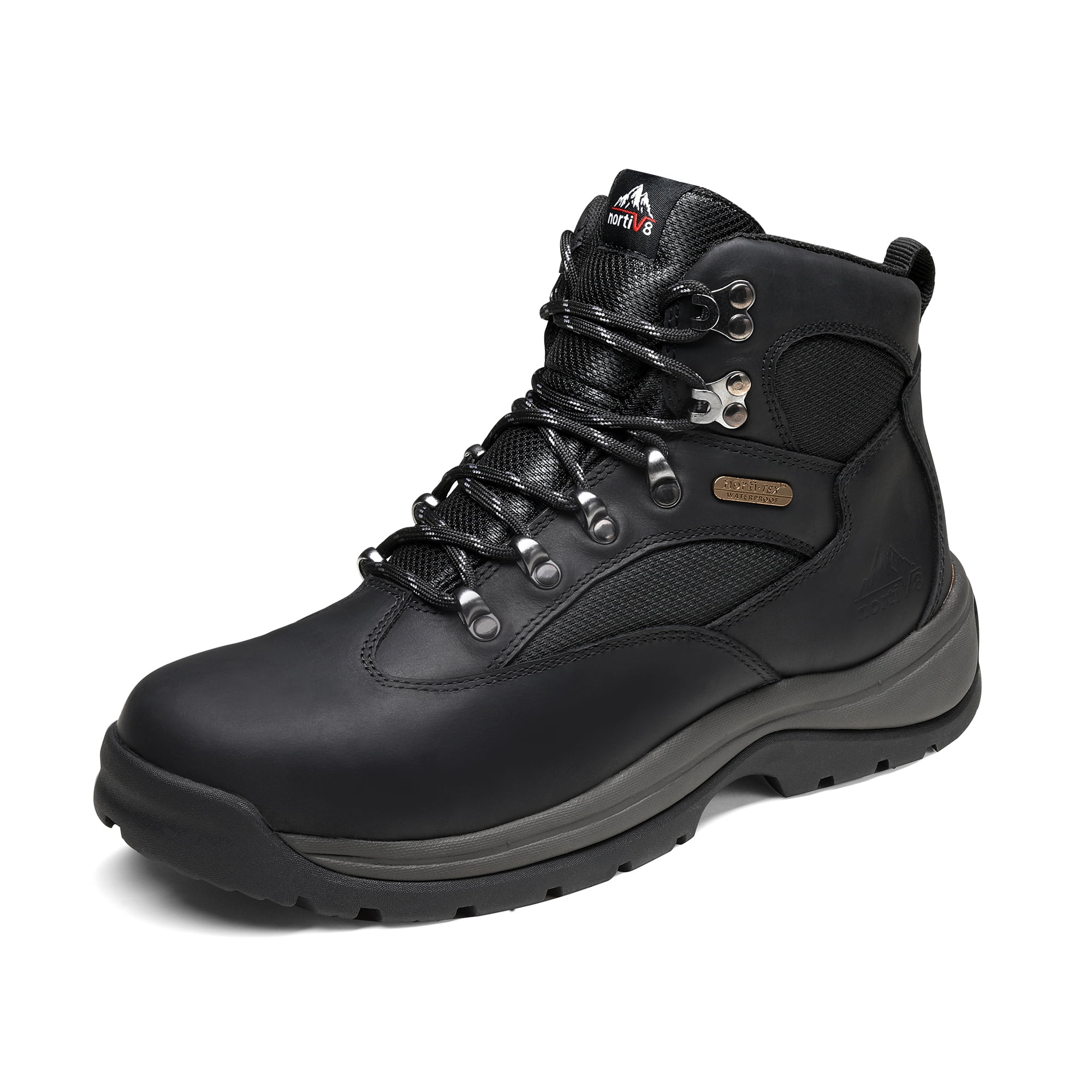 NORTIV 8 Men's Waterproof Steel Toe Boots Work Safety Protection ...