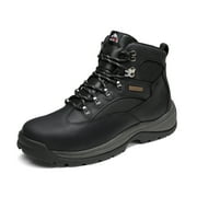NORTIV 8 Mens Waterproof Steel Toe Boots Work Safety Protection Construction Boots
