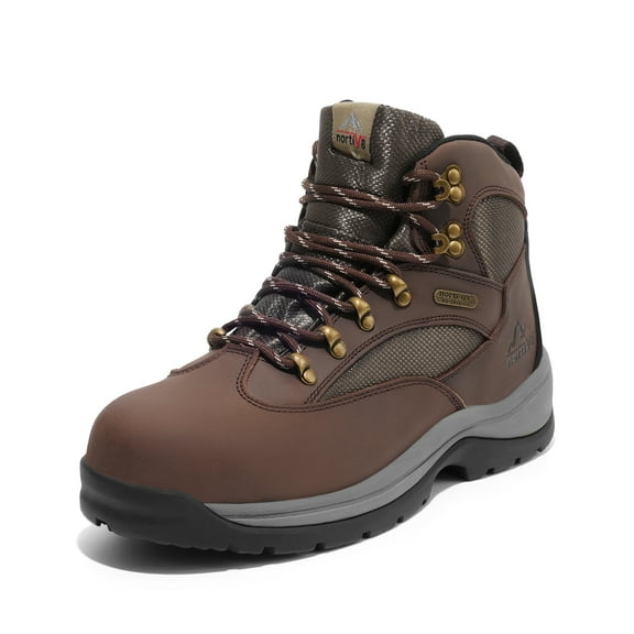 NORTIV 8 Men's Waterproof Steel Toe Boots Work Safety Protection Construction Boots