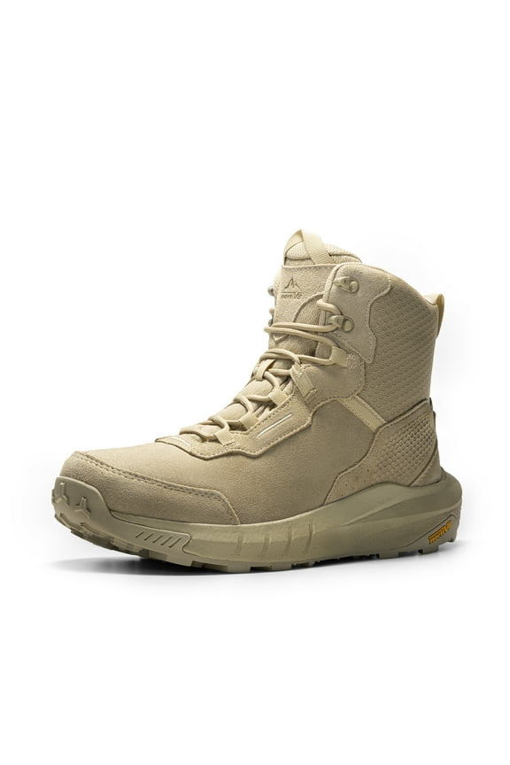 NORTIV 8 Men's Waterproof Tactical Work Boots Cushion Sole Lightweight Leather Combat Boots with Arch Support Non-Slip Military Motorcycle Hiking Boots HydroRange