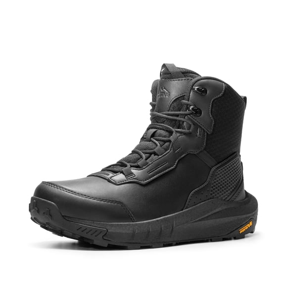 NORTIV 8 Men's Waterproof Tactical Work Boots Cushion Sole Lightweight Leather Combat Boots with Arch Support Non-Slip Military Motorcycle Hiking Boots HydroRange