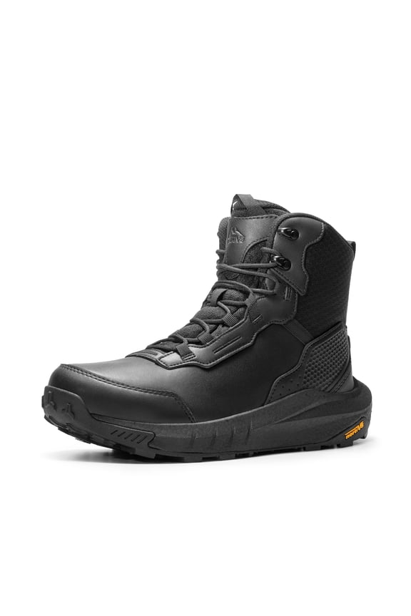 NORTIV 8 Men's Waterproof Tactical Work Boots Cushion Sole Lightweight Leather Combat Boots with Arch Support Non-Slip Military Motorcycle Hiking Boots HydroRange