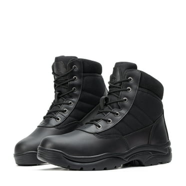 NORTIV 8 Men's Waterproof Tactical Work Boots Leather Outdoor Hiking Military 6 Inches Motorcycle Combat Boots