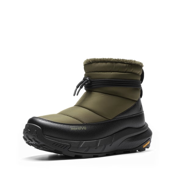NORTIV 8 Men's Wide Snow Boots, Insulated Waterproof Slip-On Winter Boots, Lightweight Non-Slip Cushioned Boots for Hiking & Outdoor Wear