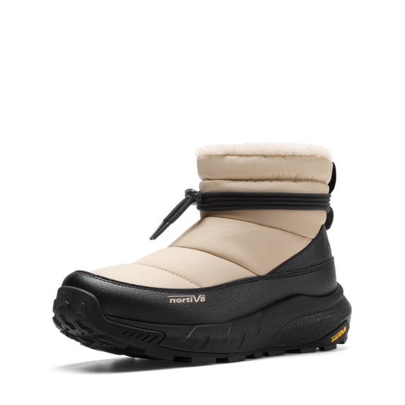 NORTIV 8 Men's Wide Snow Boots, Insulated Waterproof Slip-On Winter Boots, Lightweight Non-Slip Cushioned Boots for Hiking & Outdoor Wear